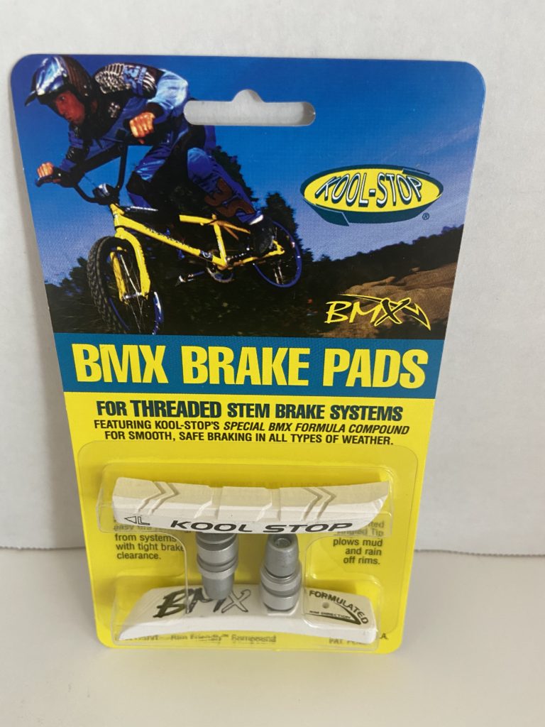 Kool Stop Bicycle BMX Threaded brake pads for V-brake WHITE (PAIR)