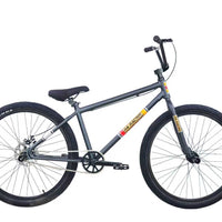 R4 Pro 26" Complete 6061 Aluminum Retro BMX Bicycle Looptail Design Matte Gray W/ Purple Wheels