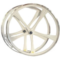 R4 Custom 26″ BMX 5 Spoke Alloy Mag Wheels, CNC Gloss White - R4 Products