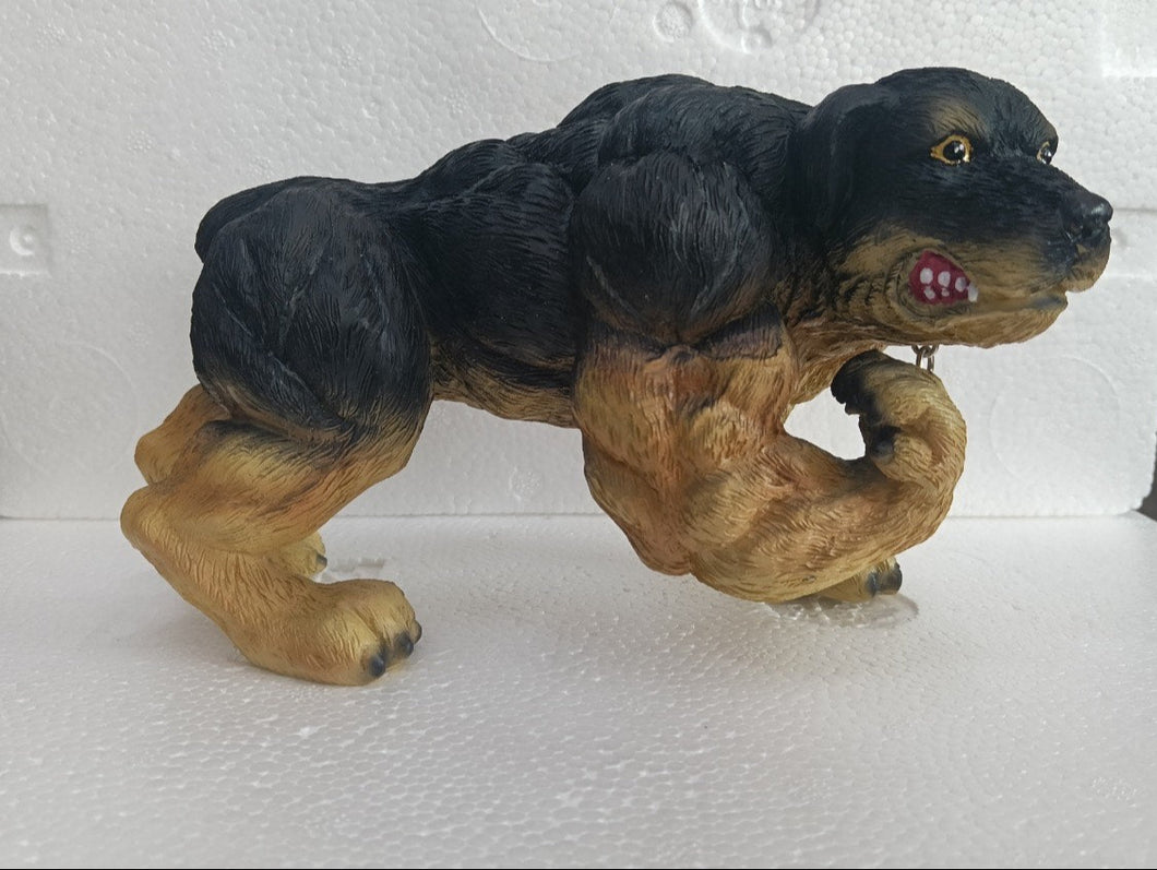 Xtreme Muscle Rottweiler Dog Figurine Bodybuilding Weightlifting Collectible Statue Sculpture 7L X 5T X 4W