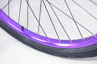 
              R4 Pro 26" Complete 6061 Aluminum Retro BMX Bicycle Looptail Design Matte Black W/ Purple Wheels
            