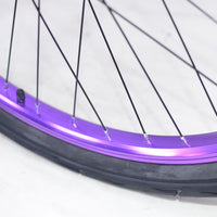 R4 Pro 26" Complete 6061 Aluminum Retro BMX Bicycle Looptail Design Matte Black W/ Purple Wheels