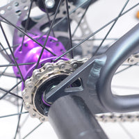 R4 Pro 26" Complete 6061 Aluminum Retro BMX Bicycle Looptail Design Matte Black W/ Purple Wheels