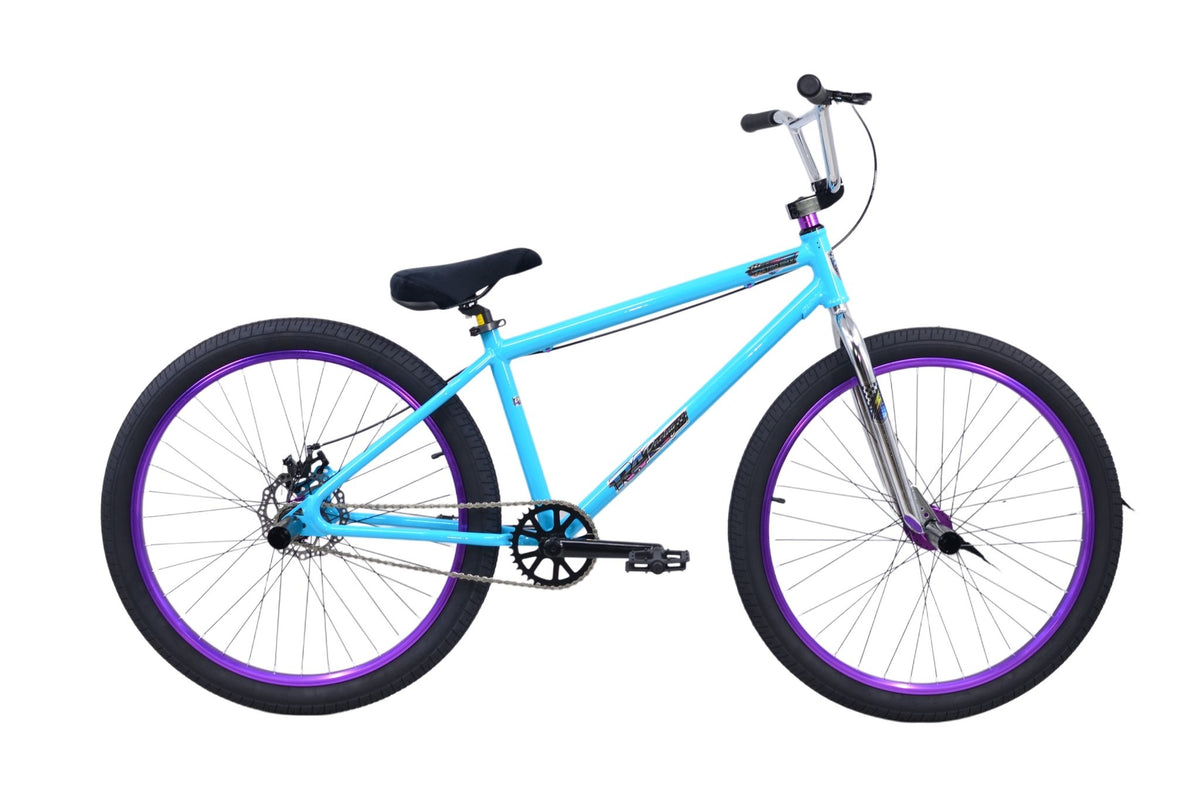 R4 Pro 26" Complete 6061 Aluminum Retro BMX Bicycle Looptail Design, Choose Blue or White. - R4 Products
