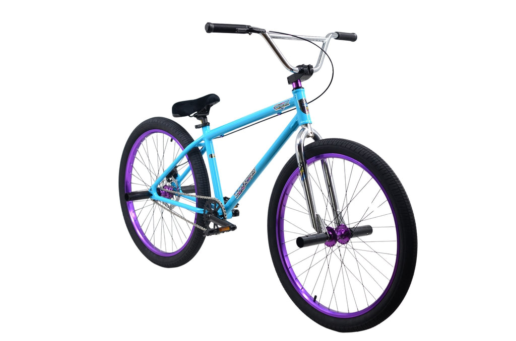 R4 Pro 26" Complete 6061 Aluminum Retro BMX Bicycle Looptail Design, Choose Blue or White. - R4 Products