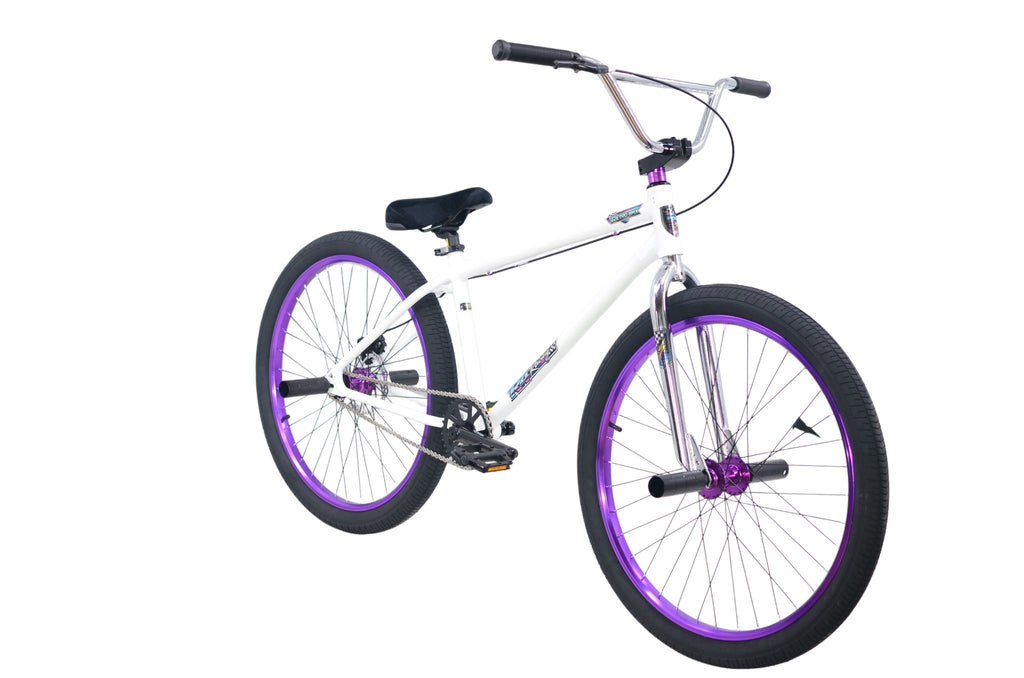 R4 Pro 26" Complete 6061 Aluminum Retro BMX Bicycle Looptail Design, Choose Blue or White. - R4 Products