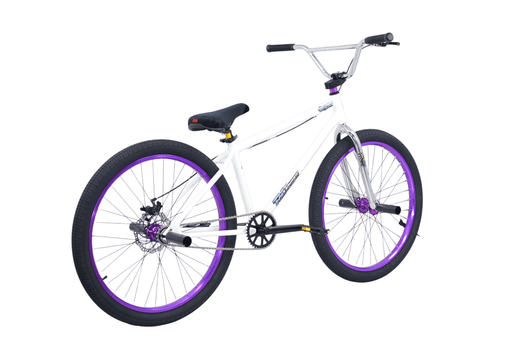 R4 Pro 26" Complete 6061 Aluminum Retro BMX Bicycle Looptail Design, Choose Blue or White. - R4 Products