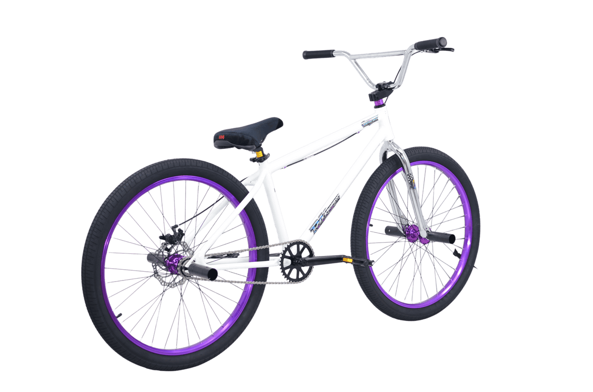 R4 Pro 26" Complete 6061 Aluminum Retro BMX Bicycle Looptail Design, Choose Blue or White. - R4 Products