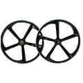 R4 29″ BMX Cruiser 5 - Spoke Alloy Rims Bicycle Sealed Wheel Set, Gloss Black, CNC For Pad Brakes - R4 Products