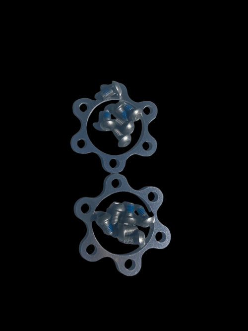 1 Set of R4 BMX 24″ 26″ 29″ Mag Wheels Aluminum Hub Covers Set W/ Screws, Silver