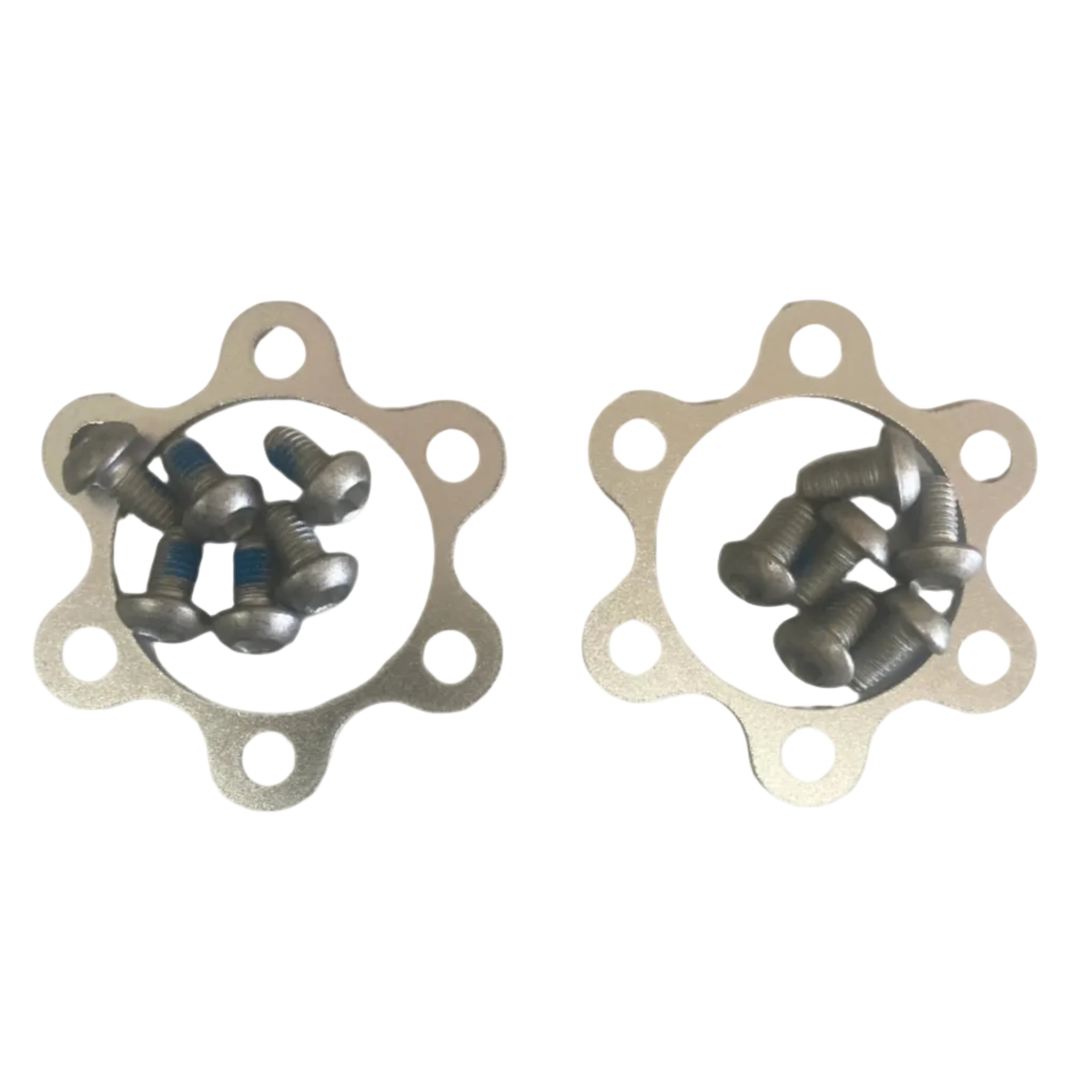 1 Set of R4 BMX 24″ 26″ 29″ Mag Wheels Aluminum Hub Covers Set W/ Screws, Silver