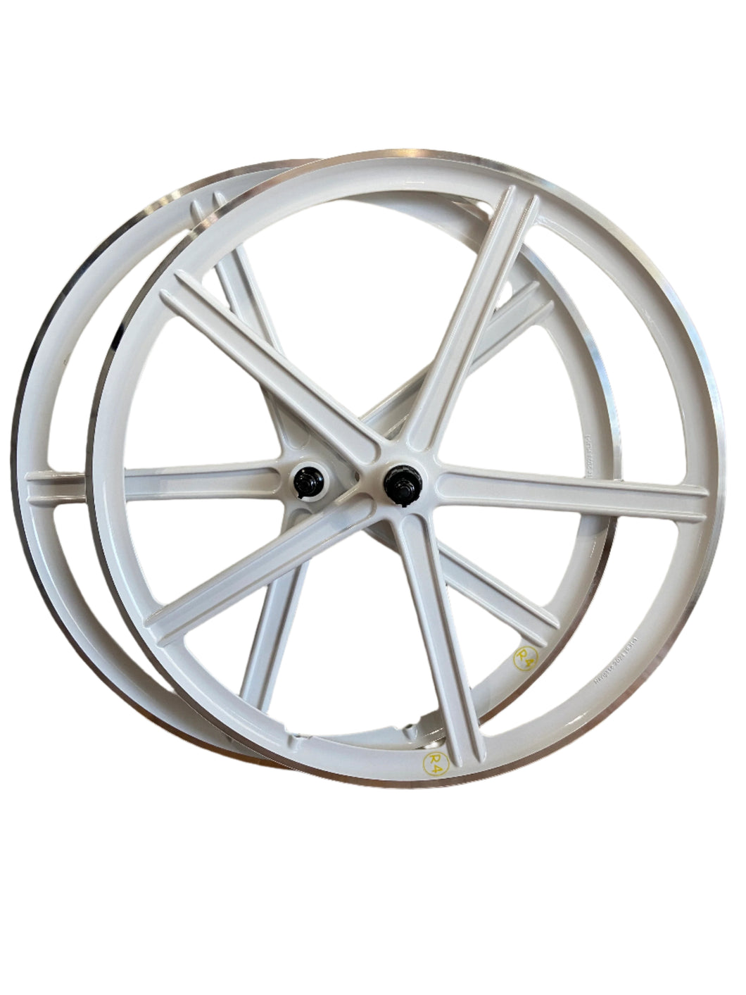 Premium 29 ″ BMX CNC 5-Spoke Juego de ruedas selladas de bicicleta de aleación, Blanco