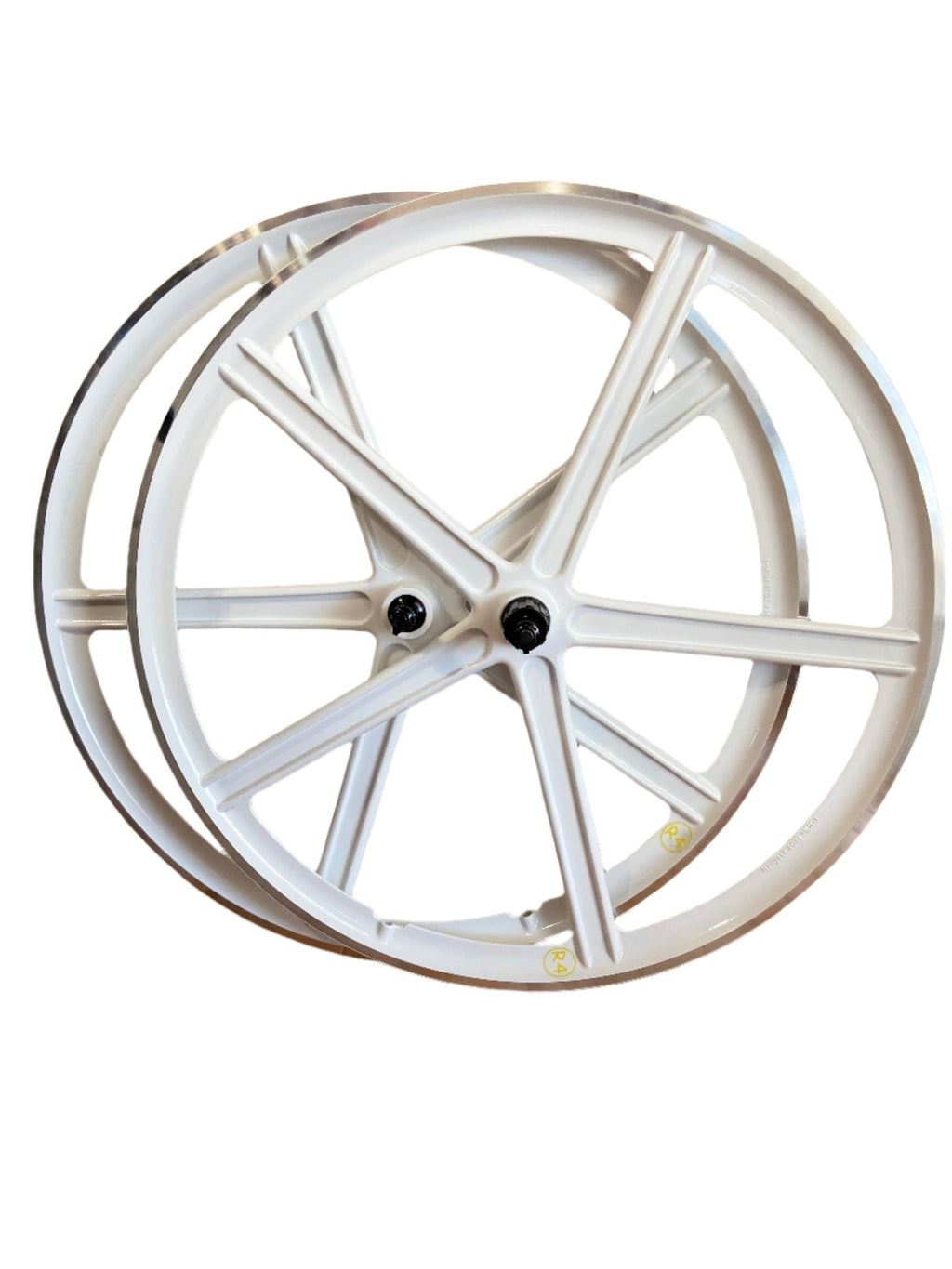 R4 29" BMX CNC 5 - Spoke 10 Speed Fast Ripper, Gt Street Performer, Throne Goon Runner, Alloy Bicycle Sealed Wheel set, White - R4 Products