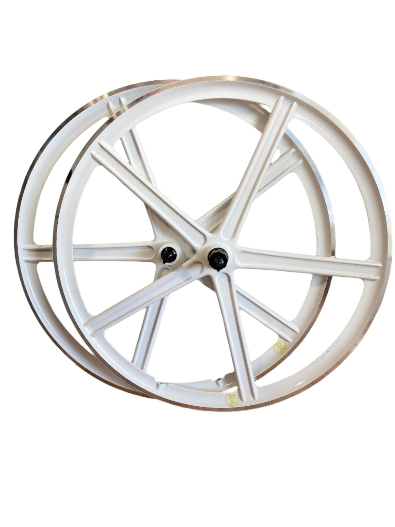 R4 29" BMX CNC 5 - Spoke 10 Speed Fast Ripper, Gt Street Performer, Throne Goon Runner, Alloy Bicycle Sealed Wheel set, White - R4 Products