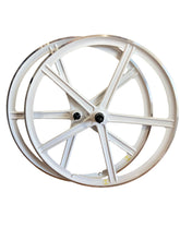 Cargar imagen en el visor de la galería, Premium 29 ″ BMX CNC 5-Spoke Juego de ruedas selladas de bicicleta de aleación, Blanco
