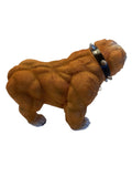 Bulldog Figurine Bodybuilding Weightlifting Collectible Statue