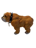 Bulldog Figurine Bodybuilding Weightlifting Collectible Statue
