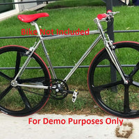 Premium 29″ CNC BMX Cruiser 5-Spoke Alloy Rims Bicycle Sealed Wheel Set, Gloss Black, Non CNC for Disc Brakes