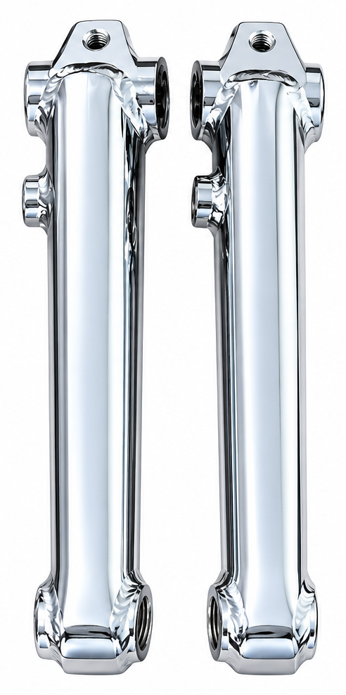 R4 Pro Cro-Mo Crank Arm Set 170mm 19mm 8-Spline 3 Piece Chrome Crank Arms