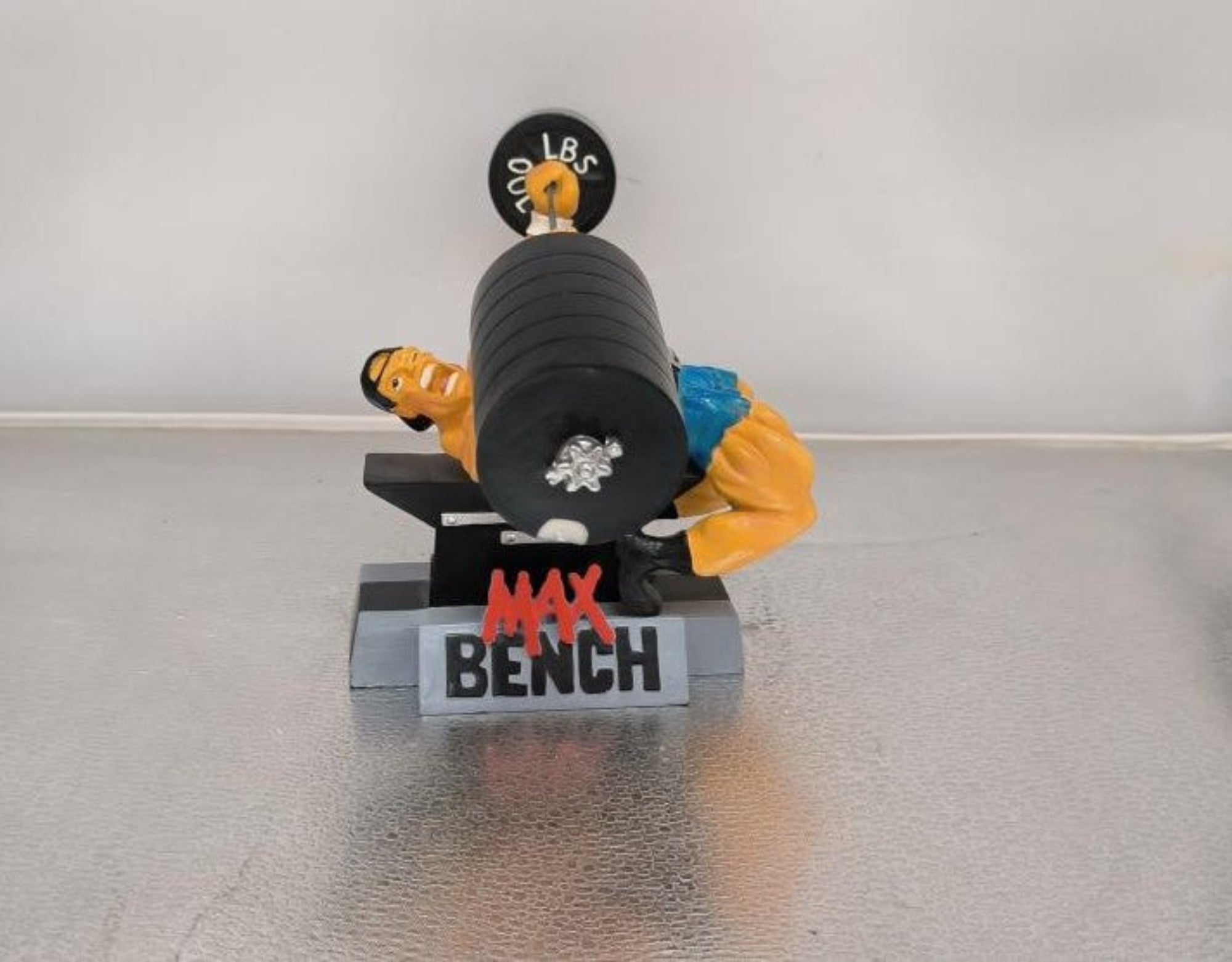 Xtreme Workout Max Bench Figurine Bodybuilding Weightlifting
