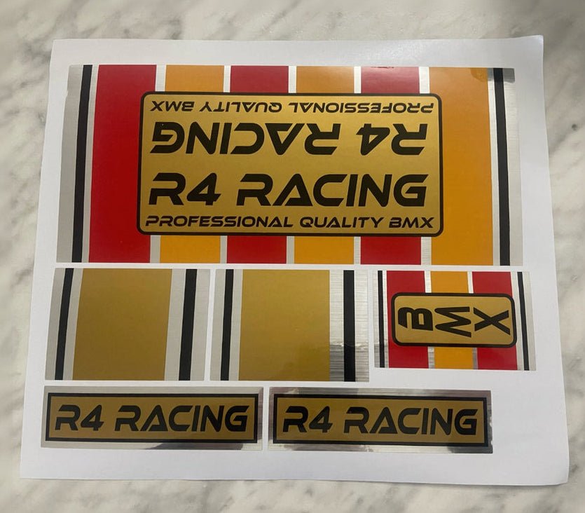 R4 decals for BMX Bicycles and Frames - R4 Products