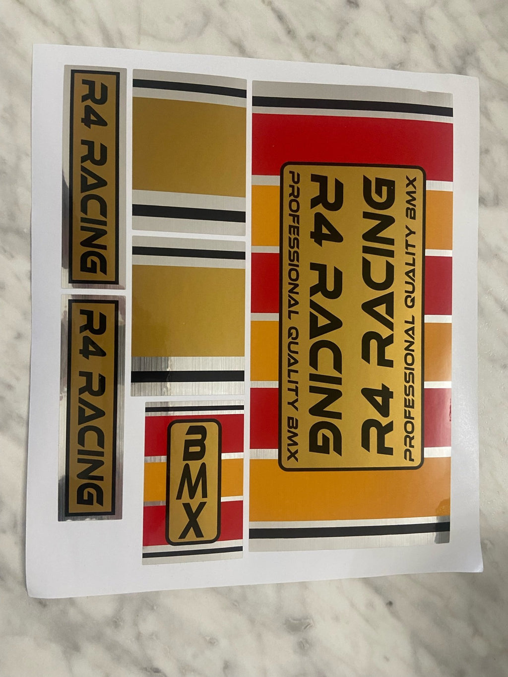 R4 decals for BMX Bicycles and Frames - R4 Products