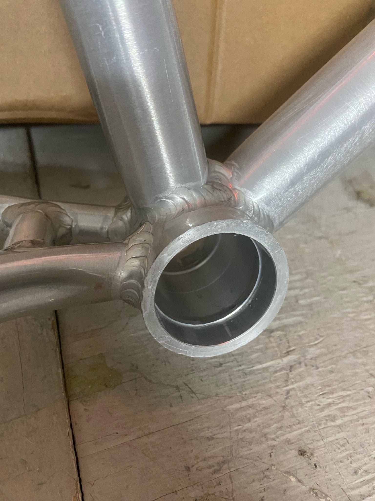 R4 Retro 6061 Aluminum 29" Pro BMX Frame & Chrome Fork, Raw W/ Clear Coat Decals Included - R4 Products