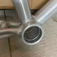R4 Retro 6061 Aluminum 29" Pro BMX Frame & Chrome Fork, Raw W/ Clear Coat Decals Included
