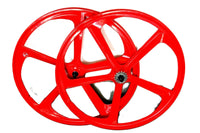 
              29″ CNC BMX Cruiser 5-Spoke Alloy Rims Bicycle Sealed Wheel Set, Ferrari Red, Non CNC for Disc Brakes
            