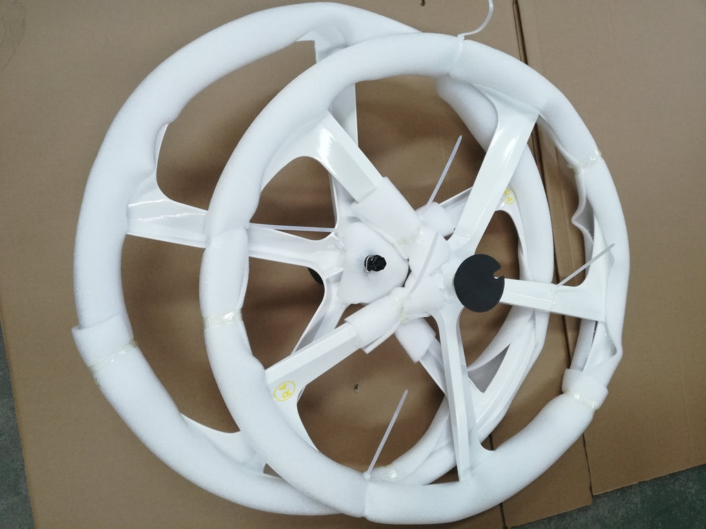 R4 Premium 29″ BMX 5 - Spoke Alloy Bicycle Sealed Wheel set, White, Non CNC For Disc Brakes - R4 Products