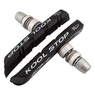 Kool Stop Bicycle BMX Threaded brake pads for V - brake BLACK (PAIR) - R4 Products