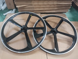 Premium 29 ″ BMX CNC 5-Spoke Juego de ruedas selladas de bicicleta de aleación, Blanco