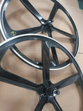 Premium 29 ″ BMX CNC 5-Spoke Juego de ruedas selladas de bicicleta de aleación, Blanco