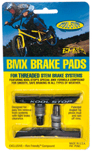 Cargar imagen en el visor de la galería, Kool Stop Bicycle BMX Pastillas de freno roscadas para V-brake NEGRO (PAR)
