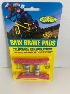 Kool Stop Bicycle BMX Threaded brake pads for V-brake Pink (PAIR)