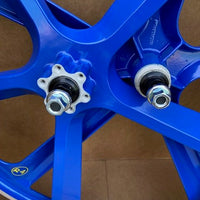 29″ BMX 5-Spoke CNC Alloy Rims Bicycle Sealed Wheel Set, Blue, CNC for Pad Brakes