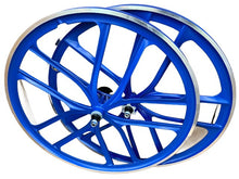Cargar imagen en el visor de la galería, 29 ″ BMX Llantas de aleación CNC de 10 rayos Juegos de ruedas selladas de bicicleta, Azul
