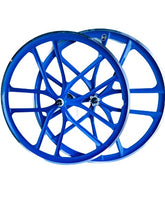 Cargar imagen en el visor de la galería, 29 ″ BMX Llantas de aleación CNC de 10 rayos Juegos de ruedas selladas de bicicleta, Azul
