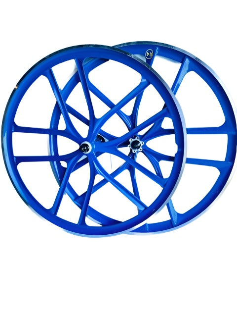 29 ″ BMX Llantas de aleación CNC de 10 rayos Juegos de ruedas selladas de bicicleta, Azul