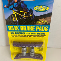 Kool Stop Bicycle BMX Threaded brake pads for V-brake Purple (PAIR)