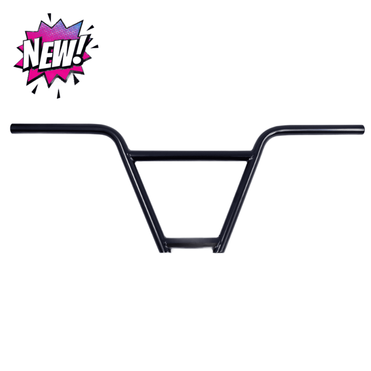 R4 BMX Four Piece 4130 Chromoly Handlebar 9.5" Rise, Black - R4 Products